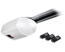 Garagedeuraandrijving met automatische besturing en eenvoudig instellen