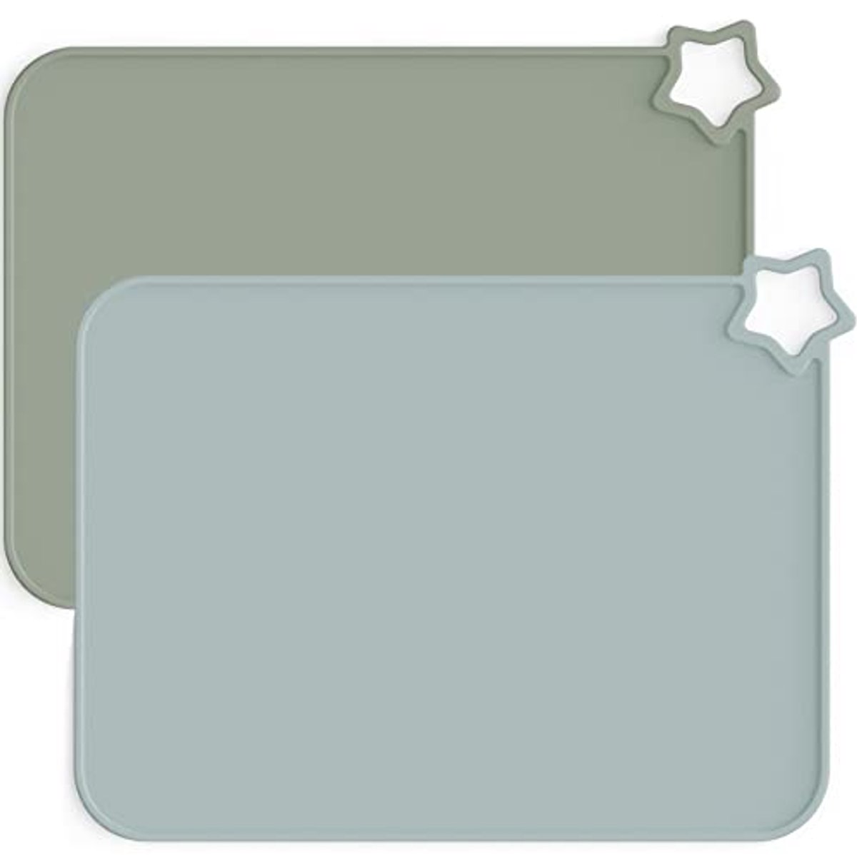 Silicone Placemats voor Baby's en Kinderen - Vlekbestendige Antislip Eetmatten voor Peuters (2 Stuks)