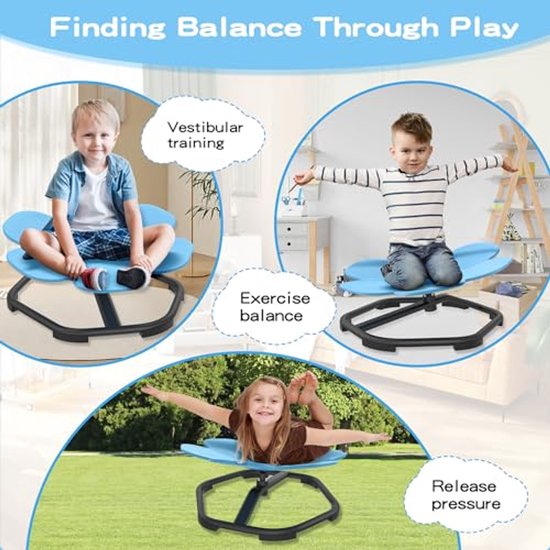 Sensory Carousel Chair voor Kinderen - Draaistoel voor Fysieke Coördinatie en Balans — afbeelding 4