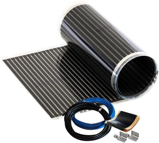 Quality Heating 50cm - 80Watt m² infrarood vloerverwarming set Wifi design V1 - Elektrische vloerverwarming