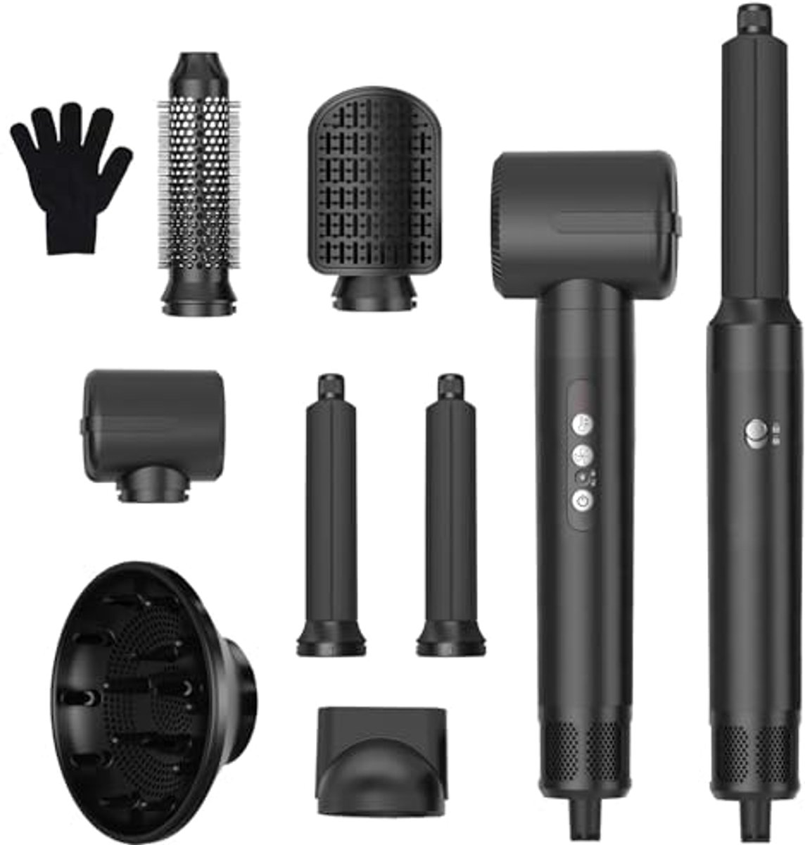 7-in-1 Haarföhn met Diffuser en Krultang voor Perfecte Styling