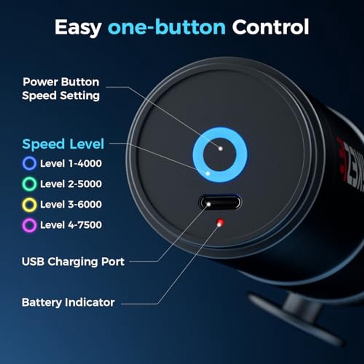 Massagepistool voor diepe weefselvibratie - Draagbare - afbeelding 2