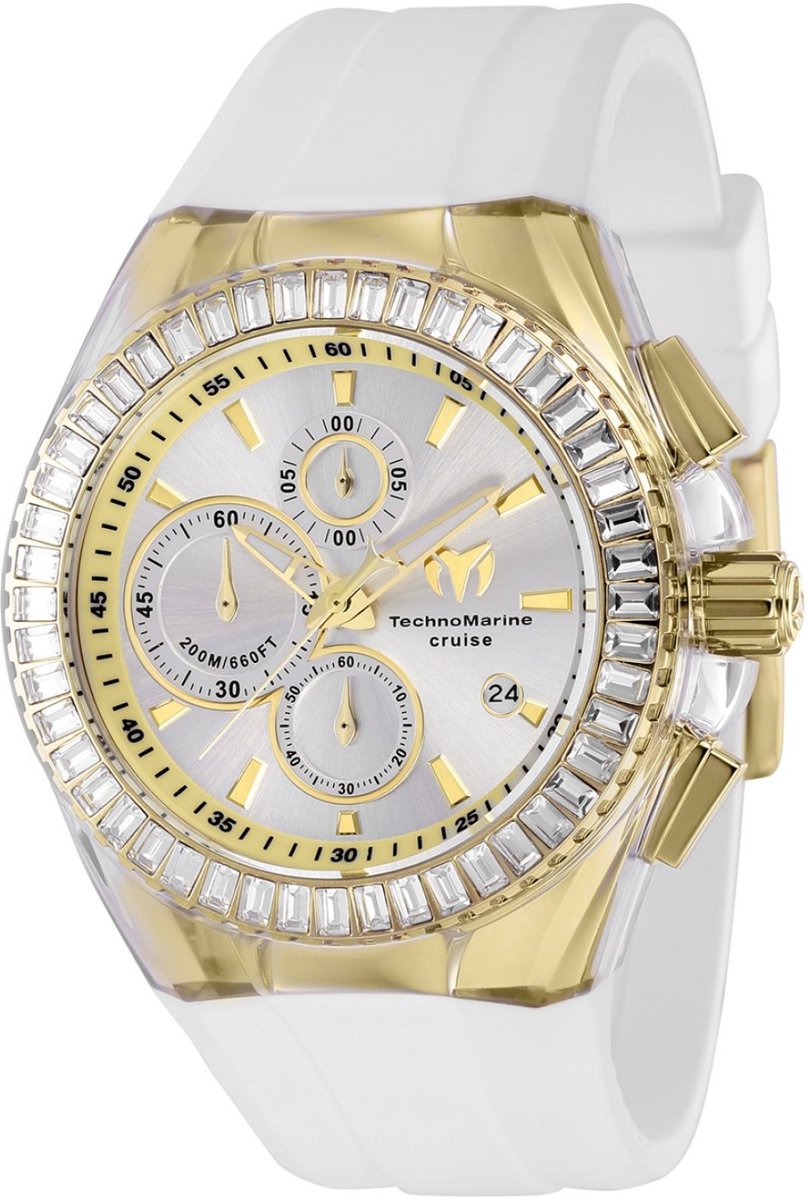 TechnoMarine Cruise TM-121154 Heren Horloge - Waterdicht - Analoog - Quartz Uurwerk - Roestvrij Staal met zilveren Wijzerplaat - 45mm