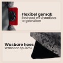 Detail van de wasbare hoes en bevestigingsclip van het Auronic warmtekussen.