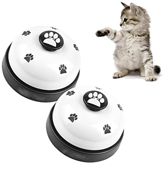 2 Stuks Huisdier Training Bellen, Hond Deurbel Hond Bellen Voor Zindelijkheid Kat Training Zindelijkheid Training Communicatie Apparaat Met Grote Knop Wit