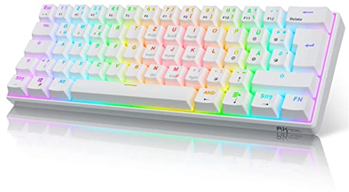 Image of 60% Mechanisch Gaming Toetsenbord - Draadloos/Bluetooth/Bekabeld met RGB Verlichting en Hot-Swap Technologie