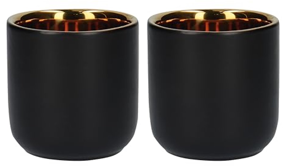 Dubbelwandige Mok Set van 2 - 70ml Koffie Mokken voor Espresso