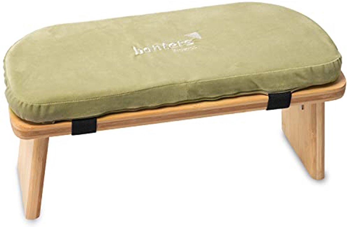 Meditatiebank van Bamboe - Vouwbare Yoga Kruk met Kussen