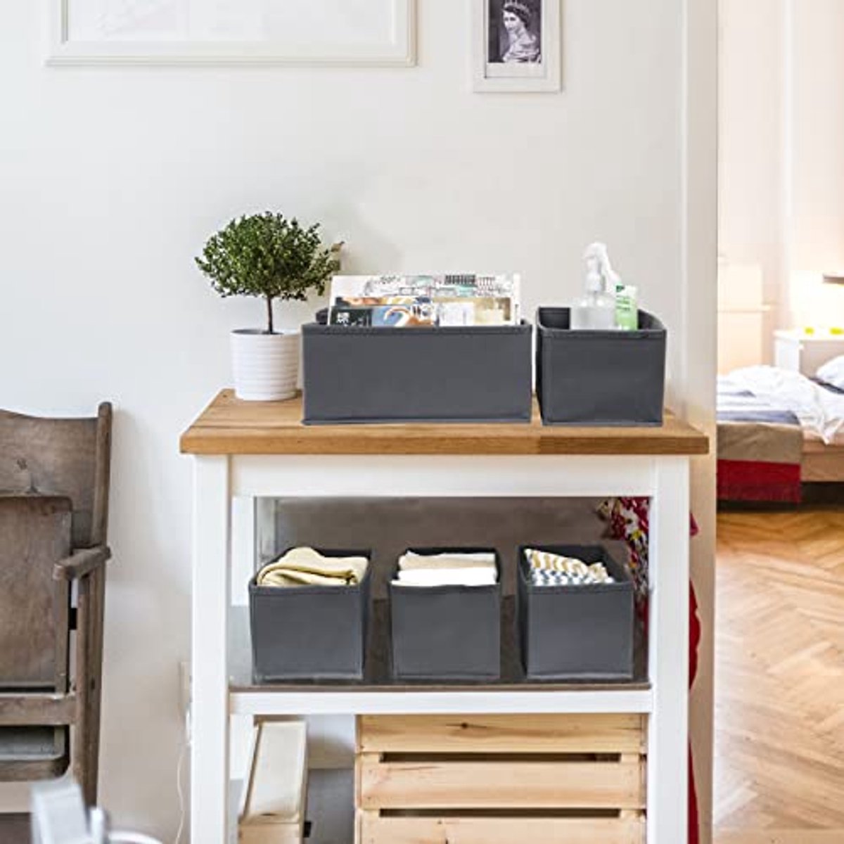 Set van 6 multifunctionele lade-organizers voor kleding en accessoires