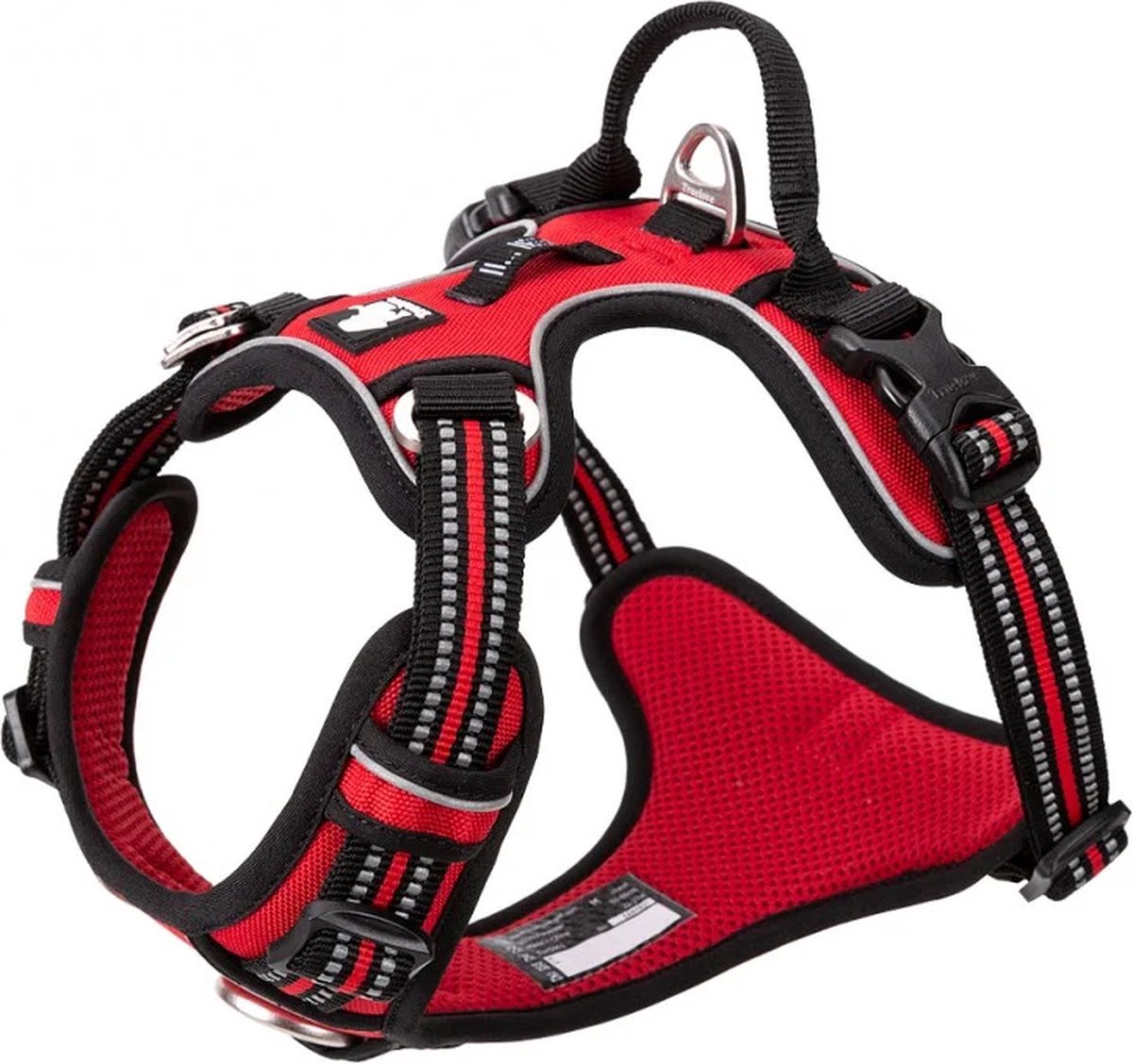 Truelove - Reflecterende Harnas - Hondentuigje Anti-Trek Eigenschappen - Reflecterend - Rood - Medium