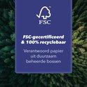 FSC-logo en tekst 'FSC-gecertificeerd & 100% recyclebaar'.