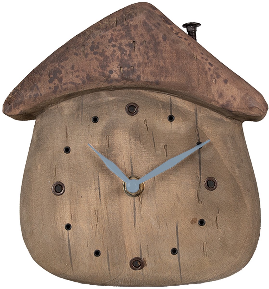 Tafelklok 18x5x19 cm Bruin Hout