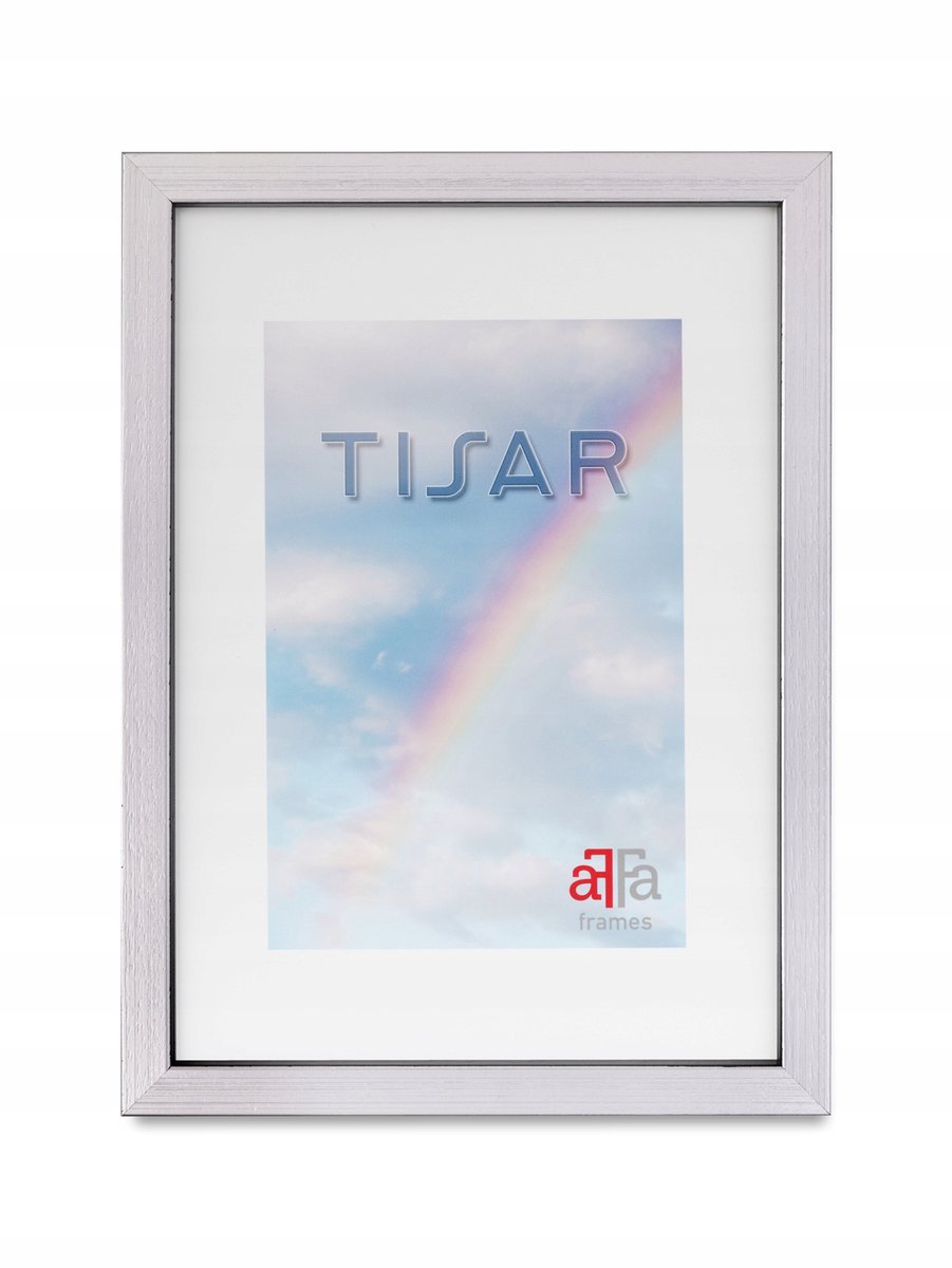 Houten fotolijst Tisar 9x13 cm Zilver - Stijlvolle Decoratie