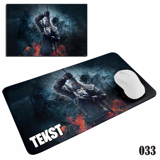 Grote Muismat Witcher Spel Design 29x36cm - Keuze uit Diverse cartridges