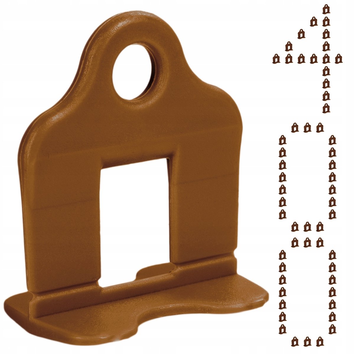 Simplefix Tegel Leveler Systeem Clips 2mm Bruin 400 Stuks