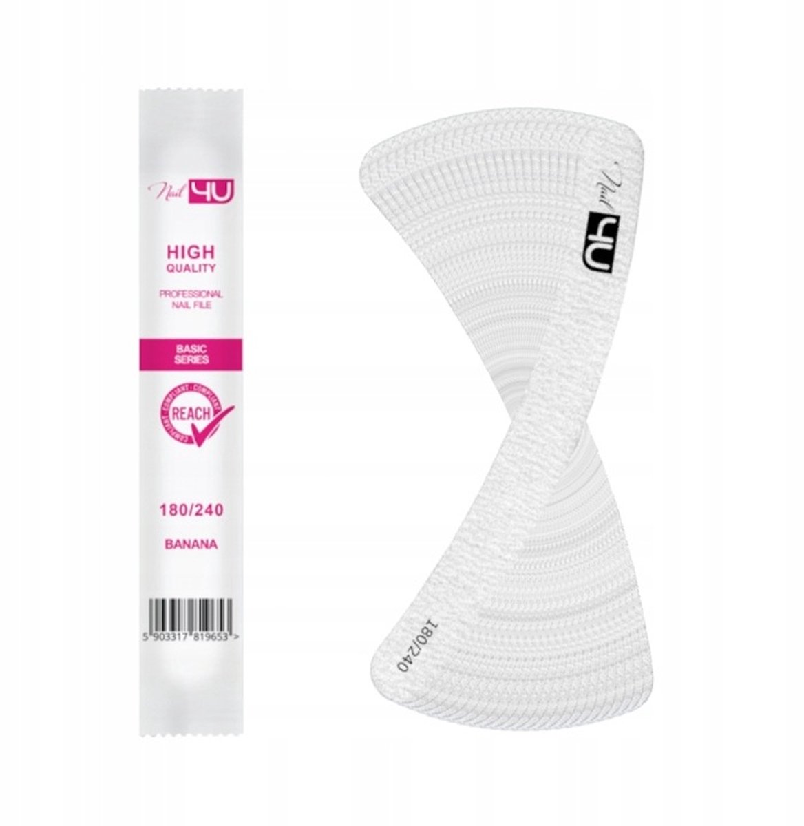 Nail4U Basic III Bananen Vijlen 180/240 - Set van 25 stuks