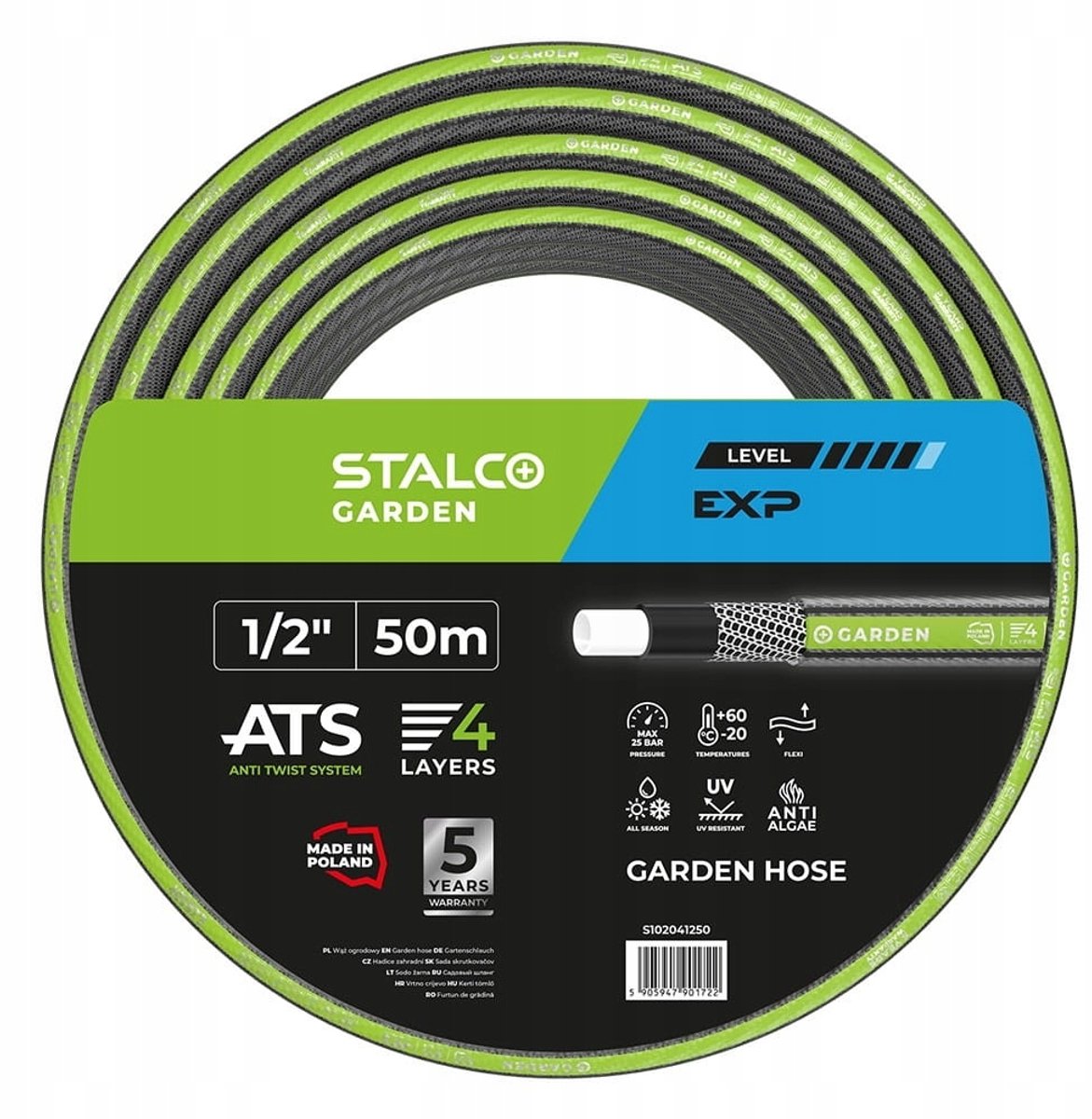 Stalco Garden ATS Tuinslang 1/2" 50m - Duurzaam & Flexibel