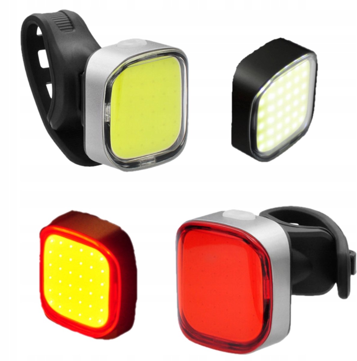 2K COB LED Fietsverlichting Set Voor & Achter USB Oplaadbaar