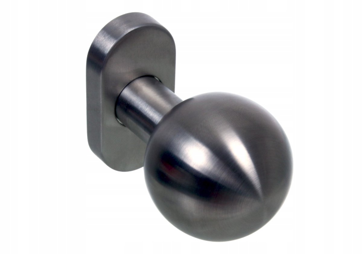 RVS Deurgreep INOX Enkele Vaste Ronde Knop met Ovaal Schild