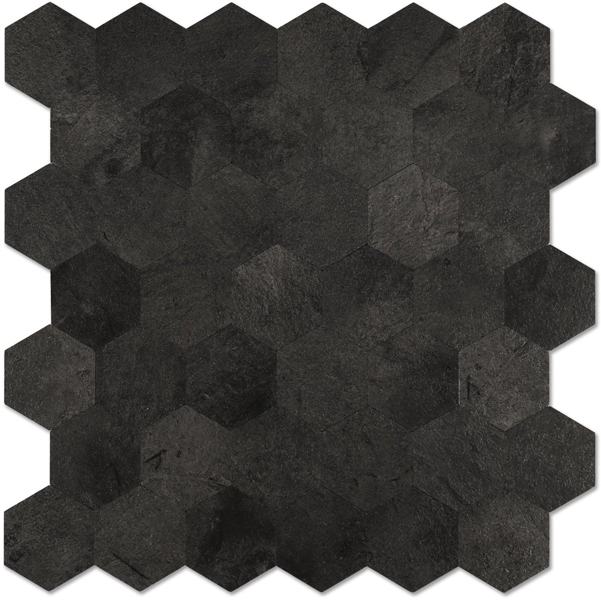 Zelfklevende Mozaïek Tegel - Afimera Antraciet Leisteen Hexagon XL - Antraciet - 290x288mm
