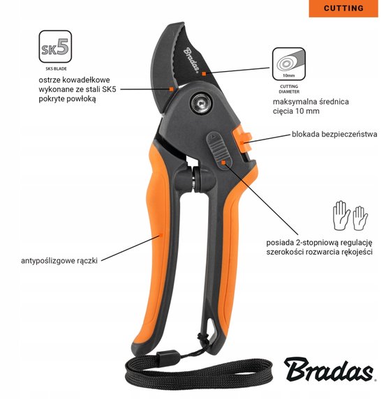 Bradas V-Series Aambeeld Snoeischaar KT-V1049 - Precisie & Comfort van Bradas — afbeelding 2