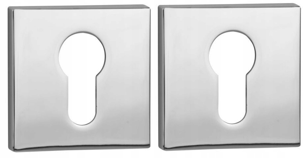VDS Rozet R67F/R76F FIT Insteek Chroom Vierkant 52x52mm
