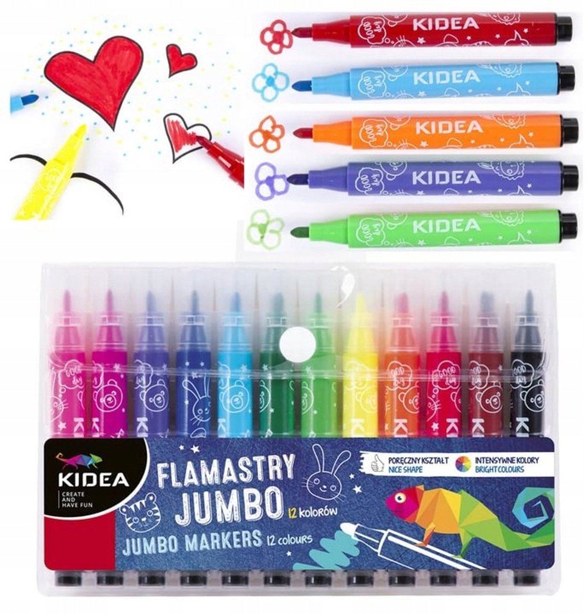 Jumbo Stiften Set - 12 Helder, Kort (11cm)