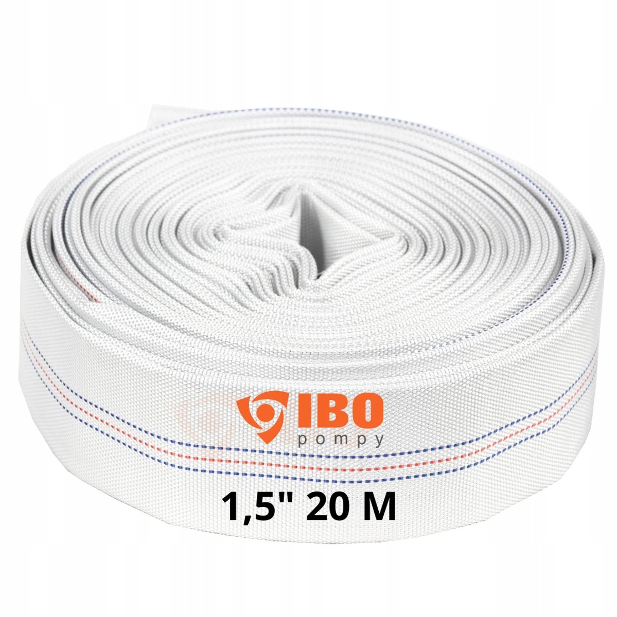 IBO Brandslang 20m 1,5" - Sterke Parcianenslang voor waterafvoer