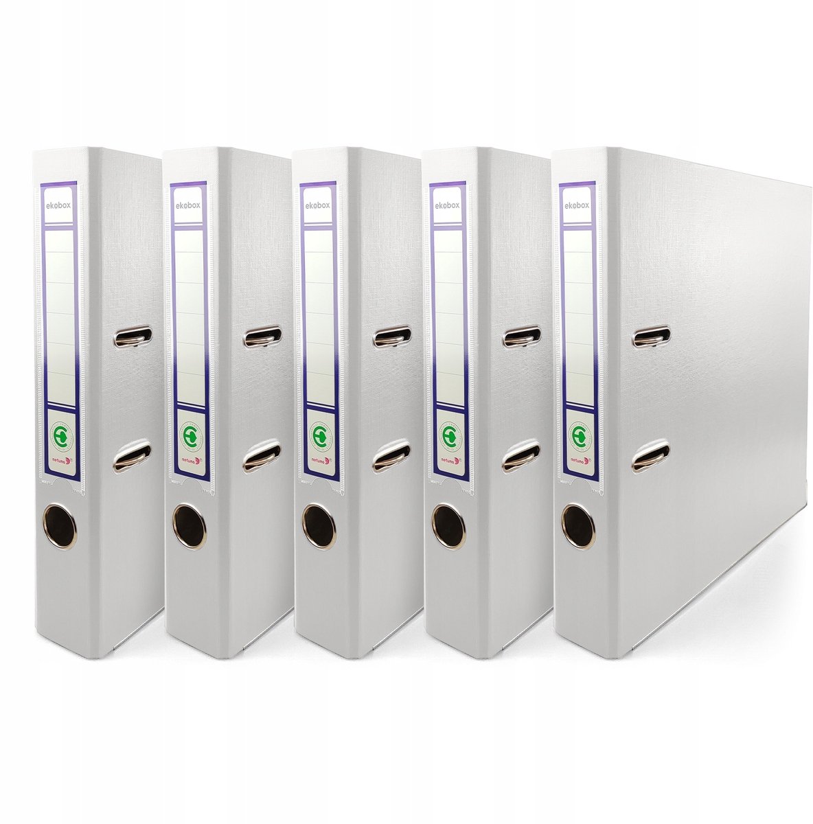 Ekobox A4 Ordner 50mm Wit - 5 Stuks - Smal Kantoor Archief