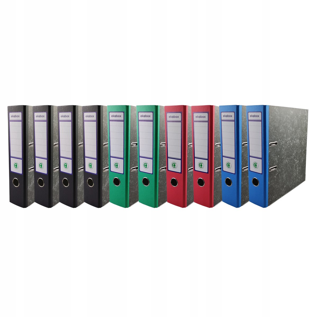 Ekobox Map A4 75mm Marmer Mix Kleuren Set 10 Stuks
