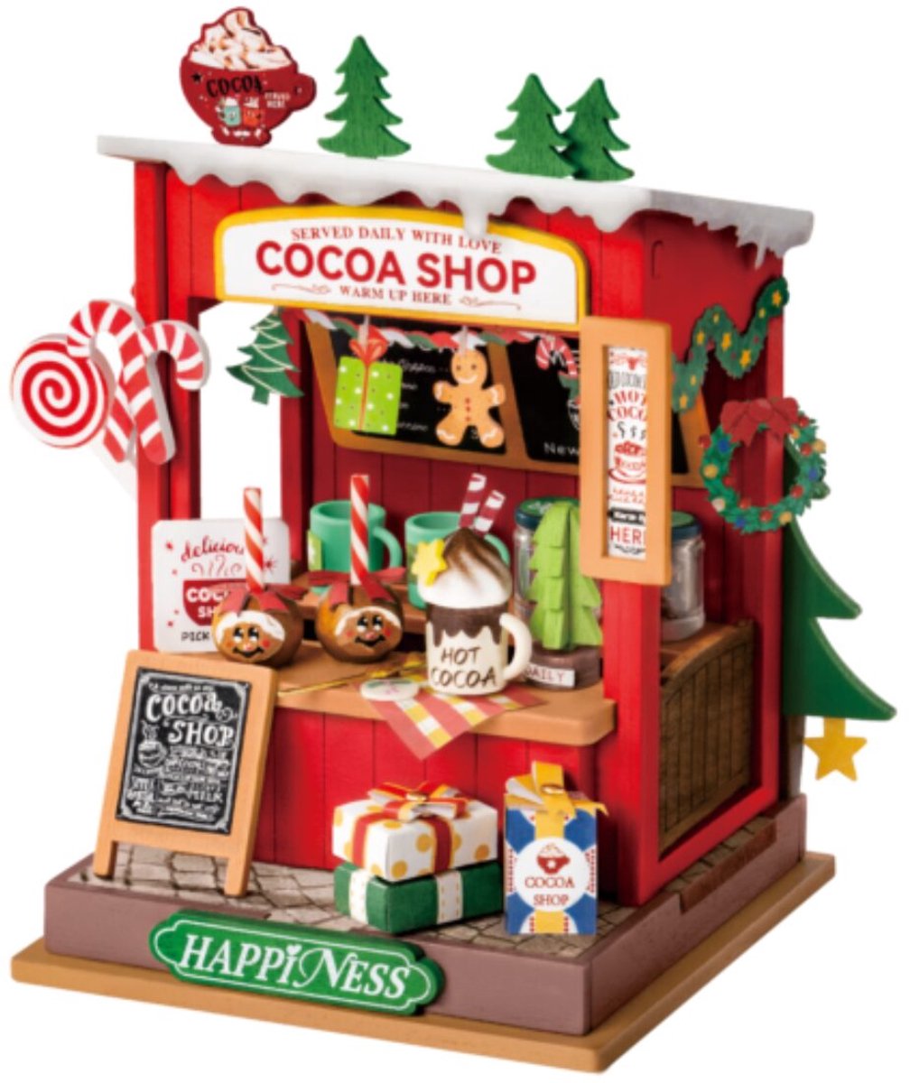Robotime Cocoa Shop - Miniatuurhuisje bouwpakket voor Kerst - DS042
