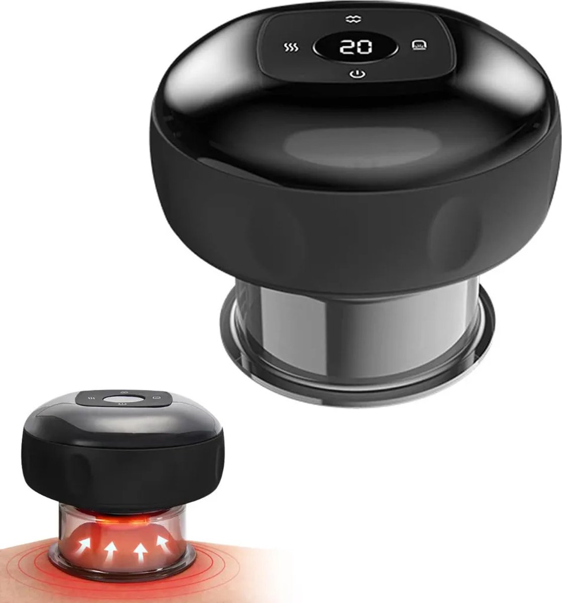 Elektronische cupping, elektrische cuppingmassager/schraapapparaat, cuppingmassager