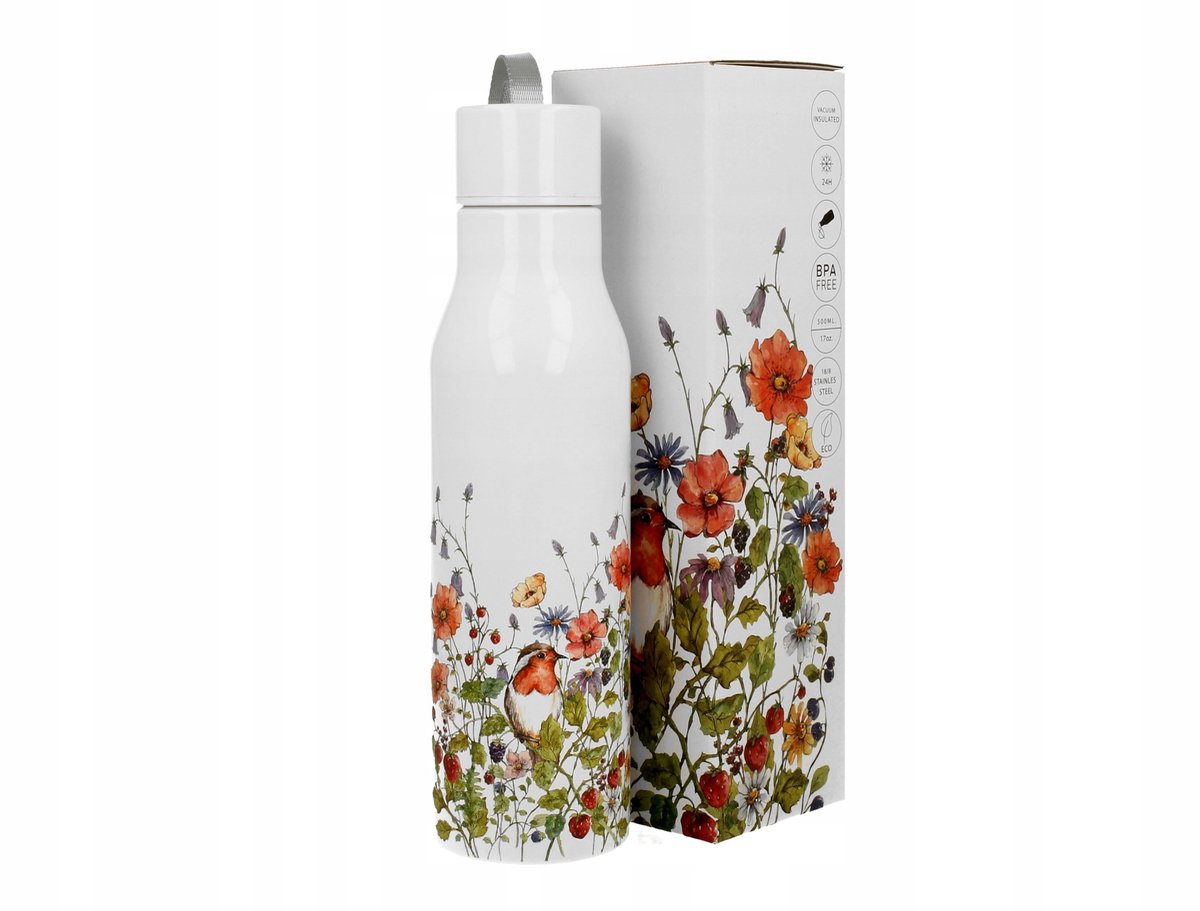 Duo Wild Bird Thermos Fles 500ml - Natuurlijk Design