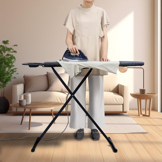 KADAX Strijkplank met hittebestendige strijkijzersteun, klaptafel