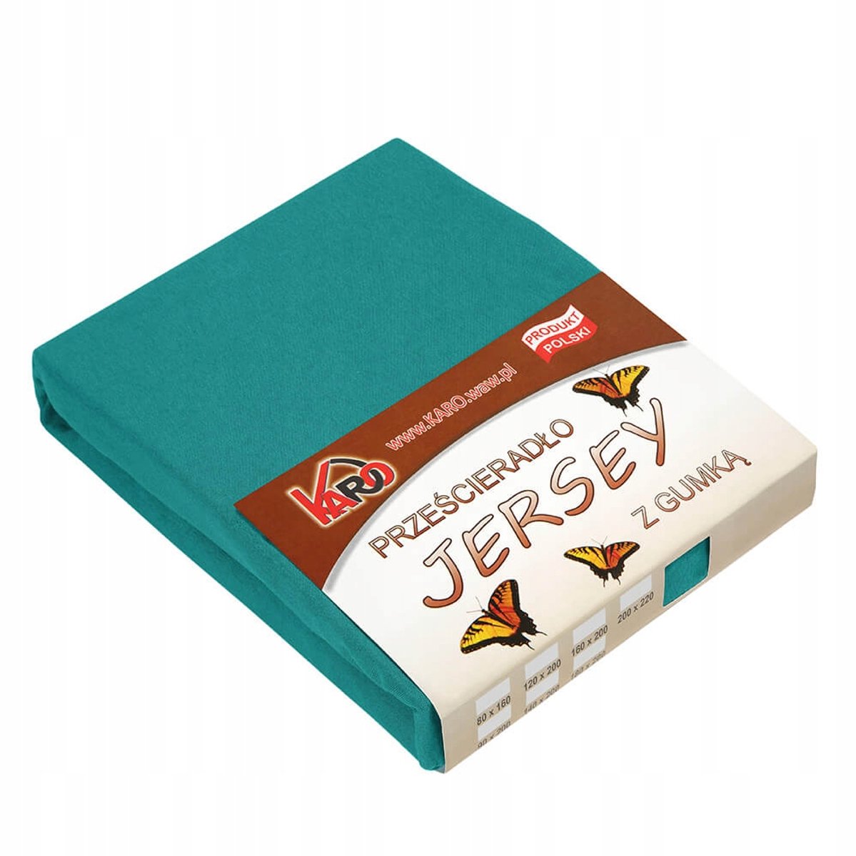 Jersey hoeslaken met elastiek 160x200 cm, donkerturkoois