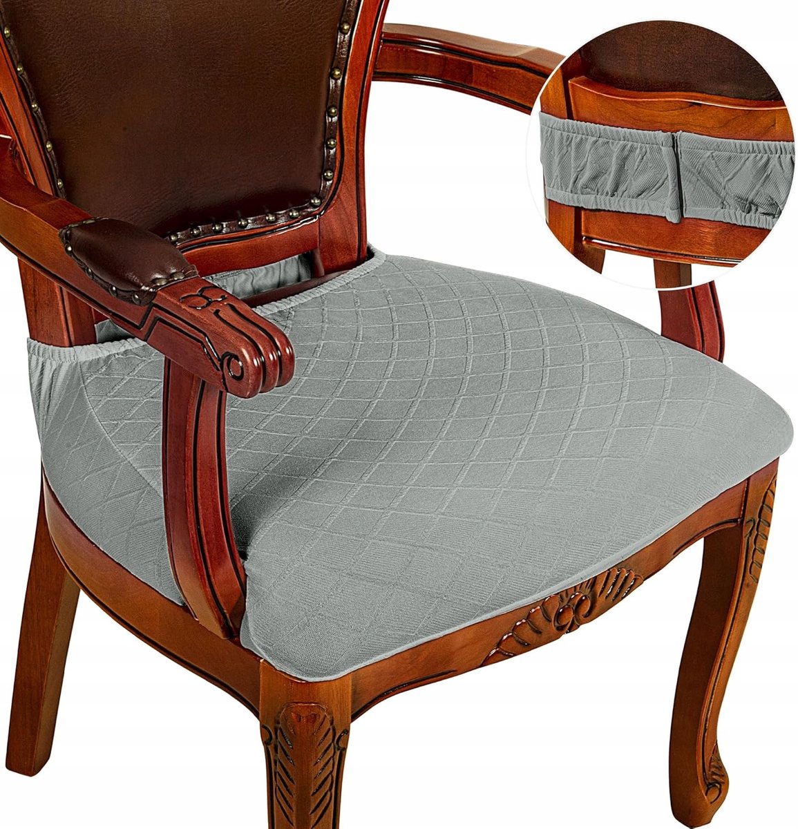 2x Waterdichte Stoelhoes M Grijs Jacquard Elastisch