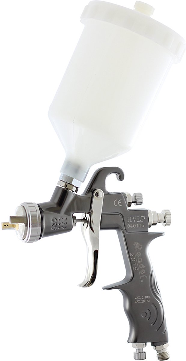 LVLP Verfspuitpistool 2,0 mm - Aluminium behuizing