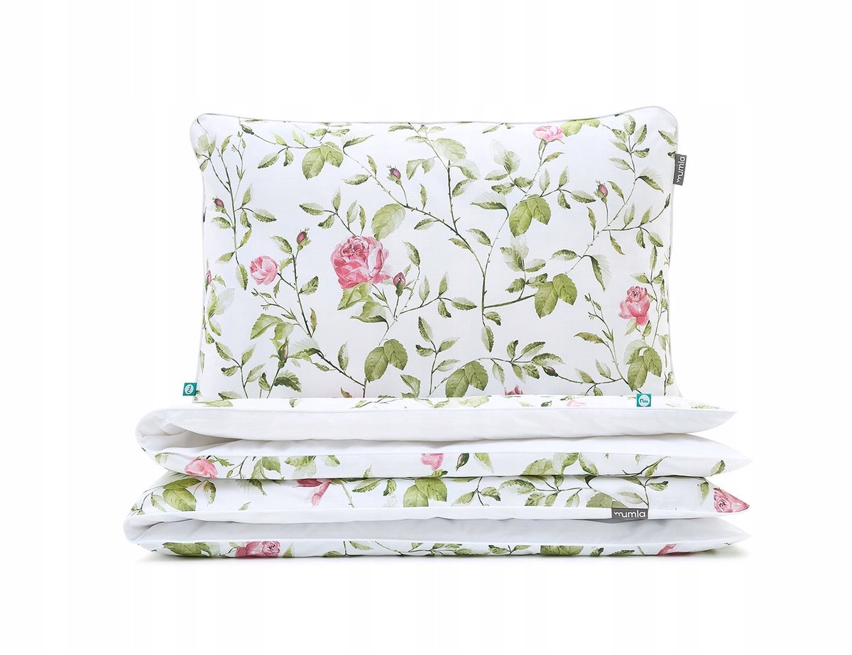 Mumlaluxe Katoenen Dekbedovertrek Set Rozen 100x135cm + 60x40cm