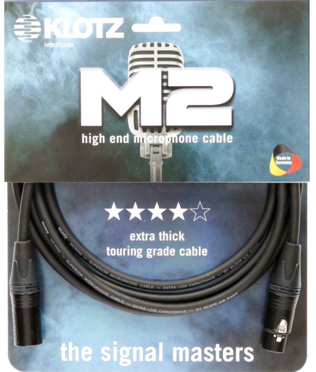 Klotz M2FM1-0060 M2 touring-grade microfoonkabel met Neutrik XLR 60cm