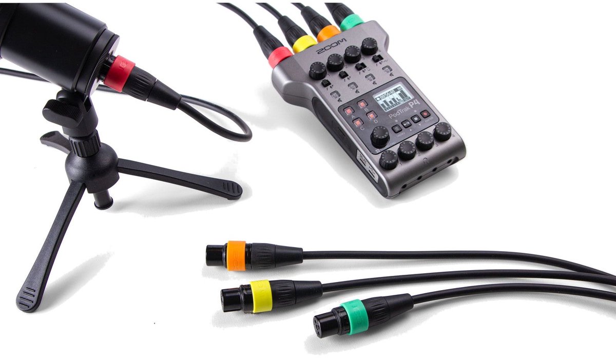 Zoom XLR-4c/CP kabelset met kleurmarkeringen 2.5 m (4 stuks)