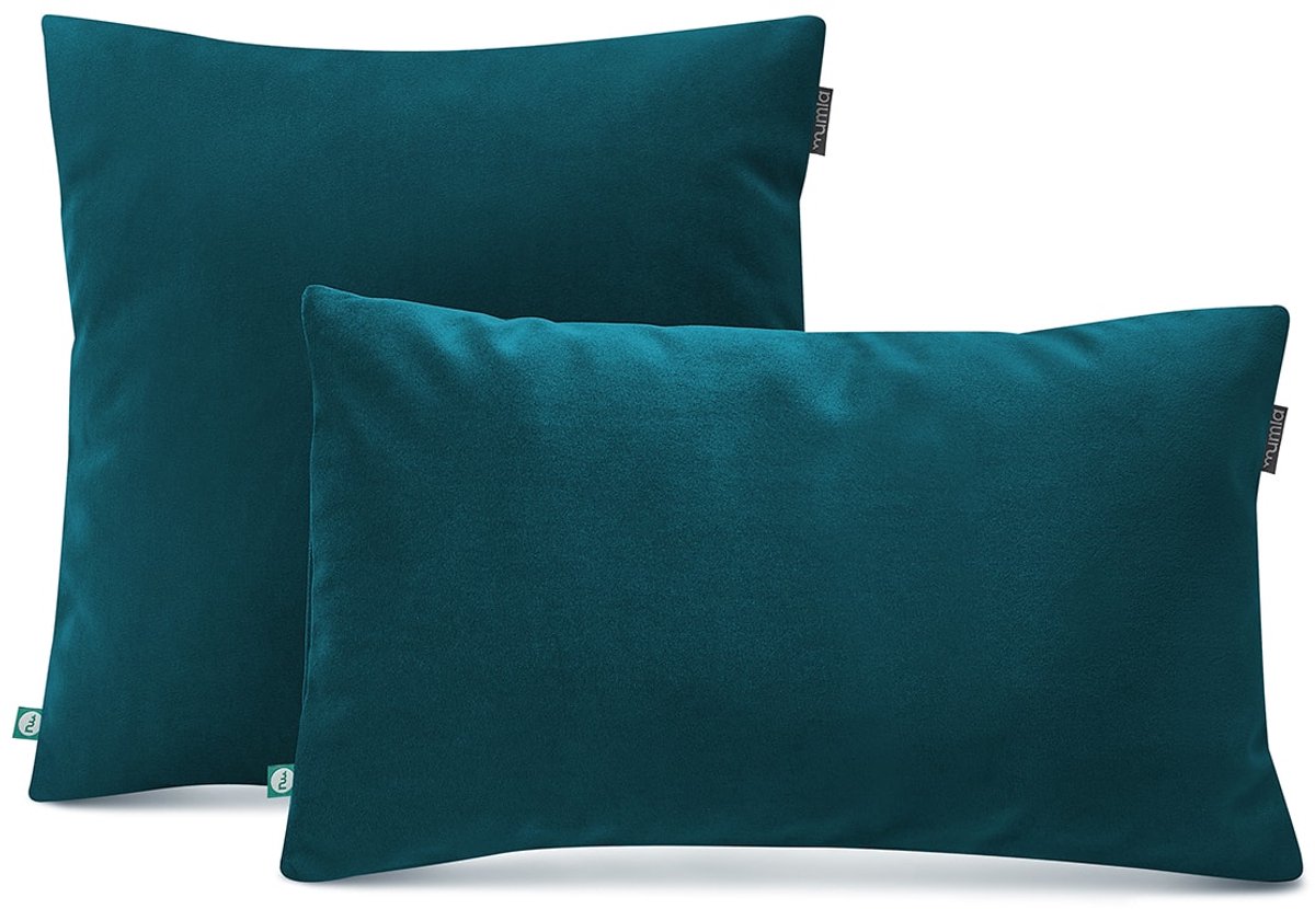 Decoratieve Kussenhoes Fluweel Zeeblauw - 45x45 cm