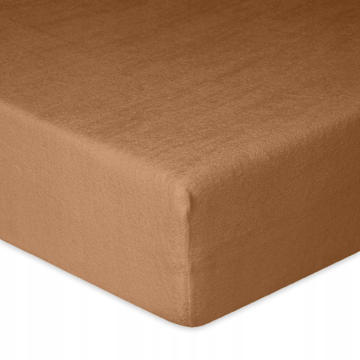 Fijne Frottier Laken met Elastiek - 120x200cm - Lichtbruin