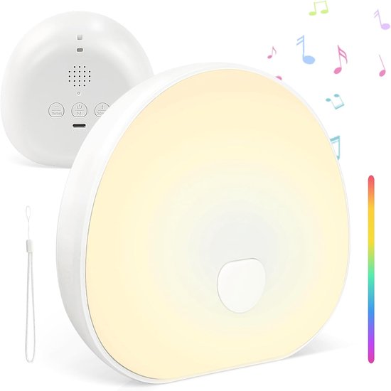 Dreamegg White Noise Machine, witte ruismachine met 30 hifi, rustgevende geluiden, slaaphulp, roze