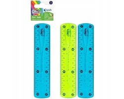 Fiorello Flexibel Plastic Lineair 15cm - Neonkleuren
