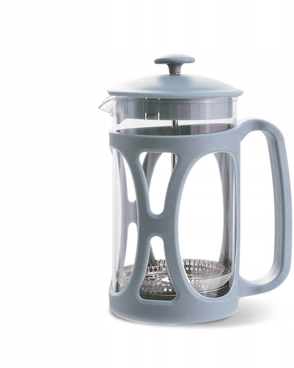 Maestro Franse Koffiezetter/Teepot Blauw 1000ml RVS & Glas