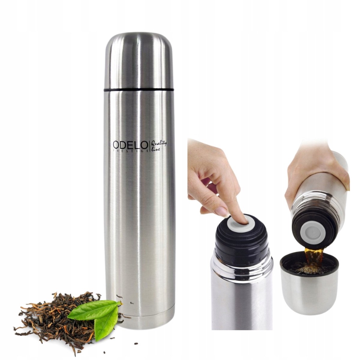 Thermosfles RVS 1.2L - Warm & Koude Dranken, Zilver