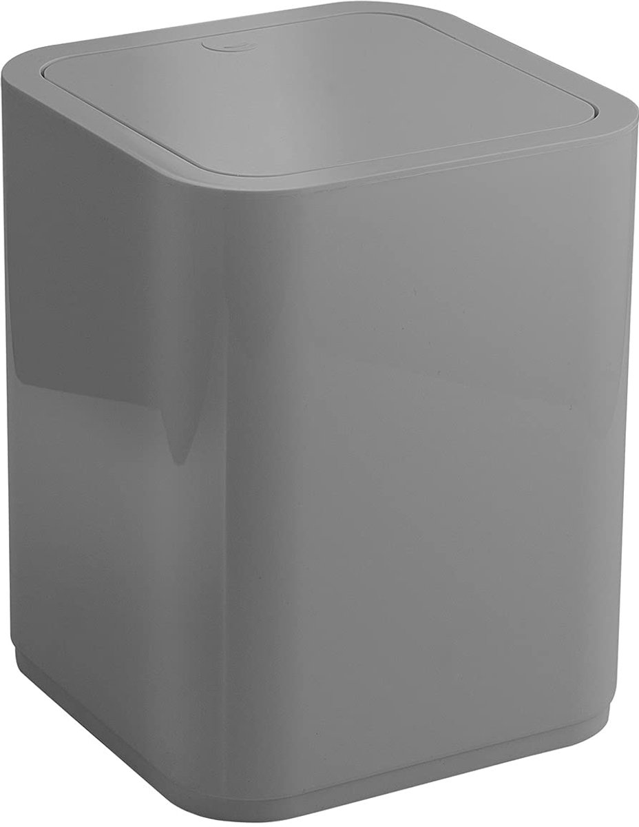 Ibenzoa® Moderne grijze afvalemmer van thermoplastisch hars met deksel