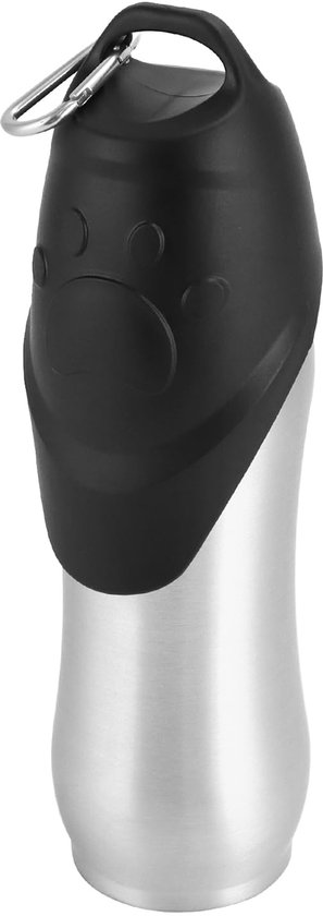 ® Hondenwaterfles Grote 750 ml, Drinkflessen voor Honden Roestvrij Staal 304, Waterfles voor Honden Draagbaar, voor Wandelen, Buitenactiviteiten