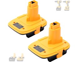 DM18D accuadapter (2 pakketten) Compatibel met Dewalt 18V-gereedschappen-batterijen-conversie compatibel met Dewalt 20V