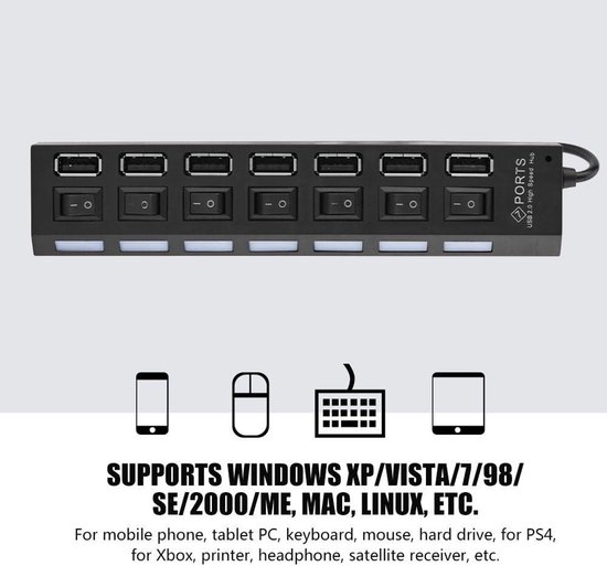 USB 3.0 Hub Splitter, 4-poorts USB A stelt de meeste